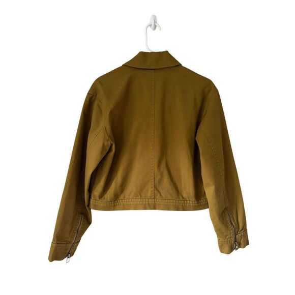 Madewell Cropped Utilitarian Jacket size S Regenerative Chino Spiced Olive - Picture 7 of 15